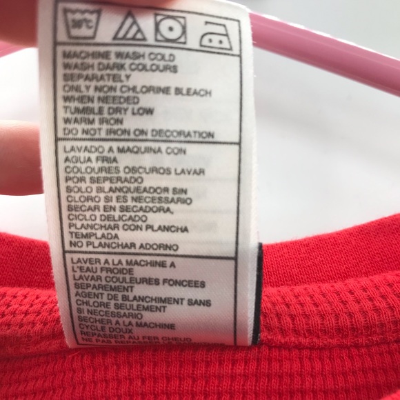 Reebok women Minnesota wild hockey red and white cotton long sleeve thermal - Picture 10 of 10